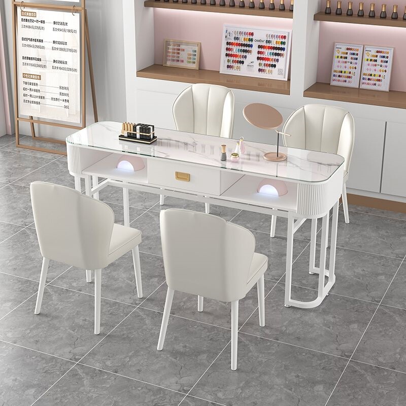 Fashionable Internet Celebrity Nail Salon Table and Chair Set, Simple and Economical Special Offer, Japanese-Style Single/Double Nail Table