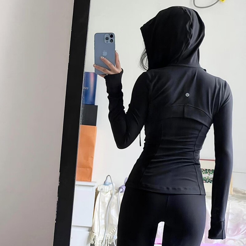 Lulu Original Label Define Yoga Wear Hooded Jacket Jacket Top Breathable Sports Fitness Wear Spring & Fall Women's