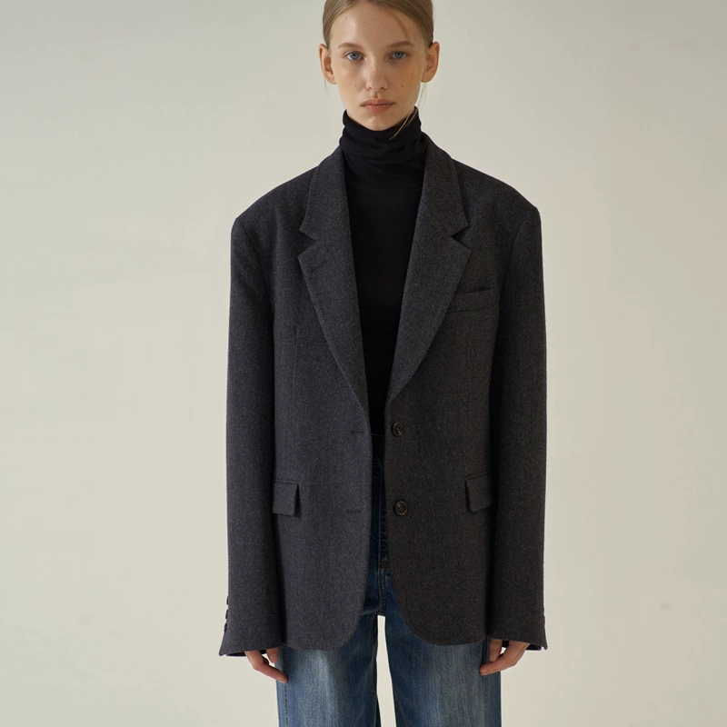 Женский костюм из шерсти FACA*E PATTE*N, весна-осень 2025, новый, приталенный, элегантный пиджак на двумя пуговицах, женская одежда