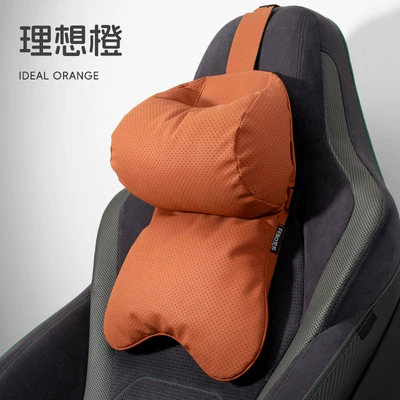 Cushion, Car Lumbar Support Pillow, Headrest - double-core-pillow-ideal-orange-1-piece
