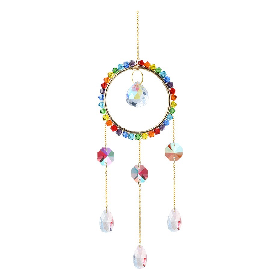 Amazon Venta caliente Arco Iris Sol cristal colgante Rainbowmaker cristal Sol catcher Wind CHIMES