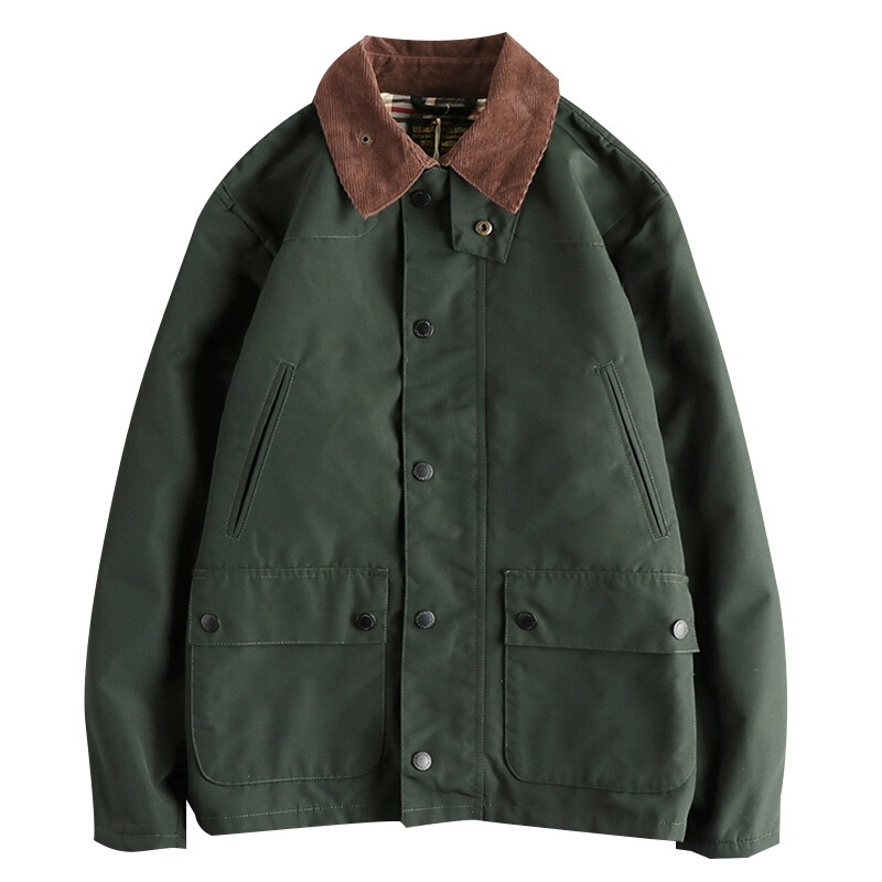 Vintege Tooling Oil Wax Jacket Ami Kaji American Style Vintage Corduroy Lapel Hunting Jacket Men's Spring and Autumn