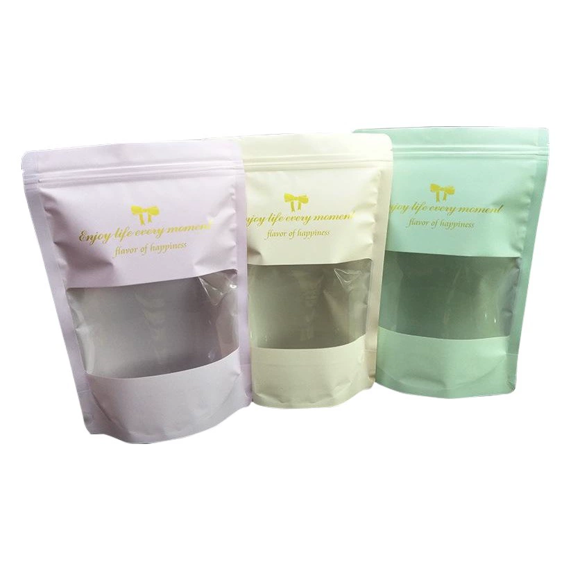 В наличии еда универсальная упаковка мешок Окно самонесущий самоуплотняющий мешок орех ароматизированный чай закуска кошка и собака еда упаковка мешок