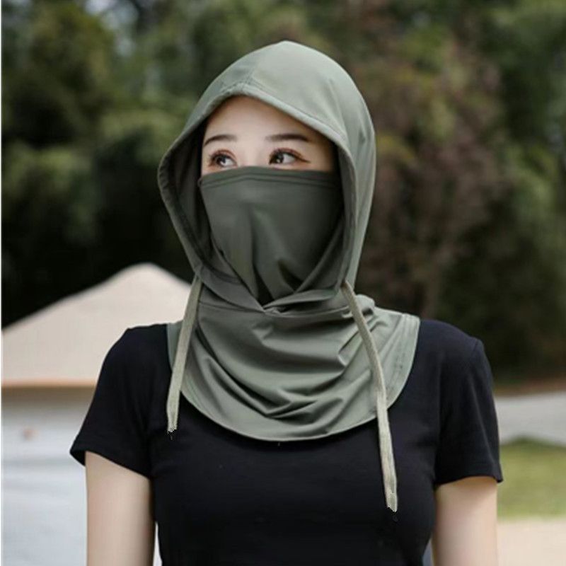 Sunscreen Summer Hat Neck Protection Hood Gini Hood Sunshade Riding Ice Silk Ultraviolet Neck Sunshade Hat