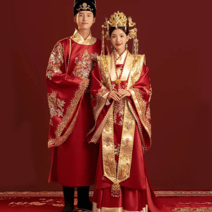Hanfu Ming Wedding Dress New Chinese Style Wedding Dress Couples suit Wedding Dress Wedding Dress Xiuhe Dress Toasting Dress Classical Dress