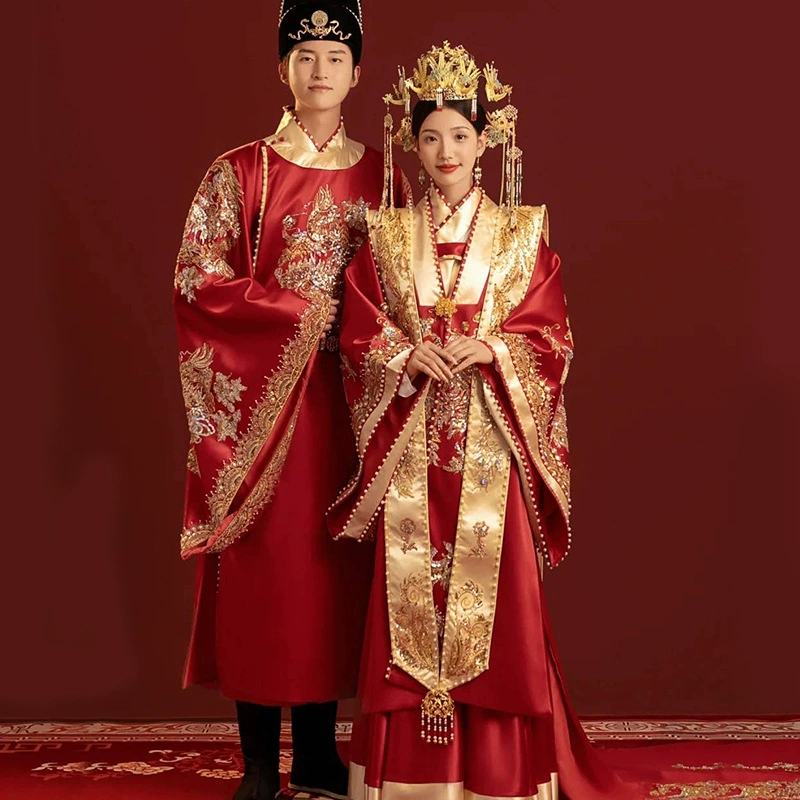 Hanfu, set, suhe traditional wedding dress, classic evening dress, Chinese style, for beloved