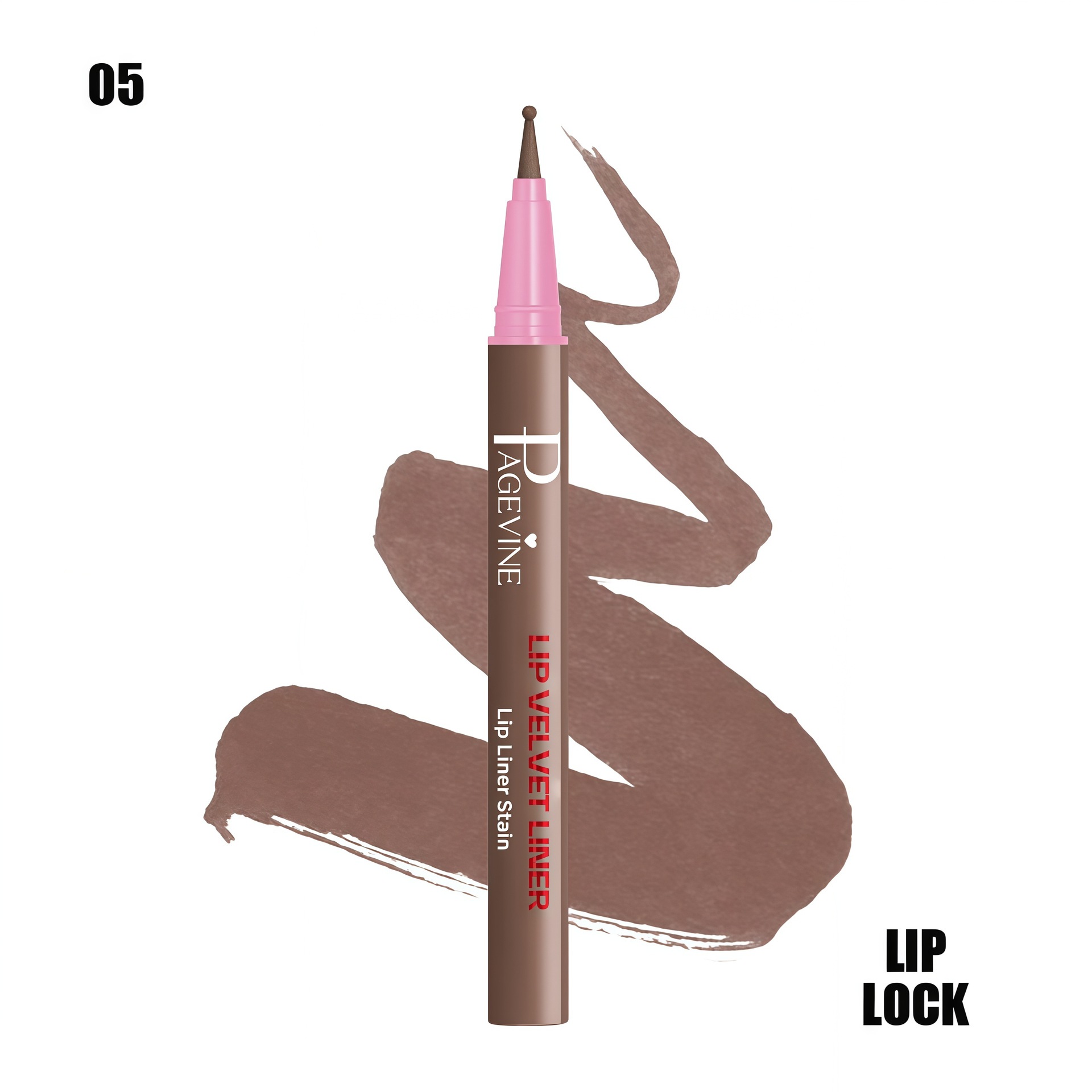 Transfronterizo PAGE VINE lápiz de maquillaje de color natural no es fácil de desvanecer lápiz de maquillaje de labios de cabeza redonda.