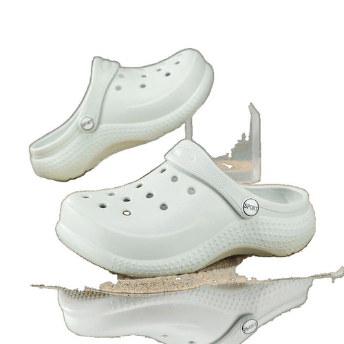 Men's Summer Holeshoe Outdoor Cap Toe Sandals, Unisex Casual Beach Shoes, Half-Cover Breathable Couple Shoes, Wholesale