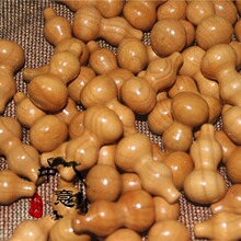 diy手工饰品配件编制桃木挂件 钥匙扣 七星葫芦配饰 批发中孔葫芦