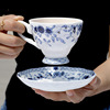 Retro blue and white coffee set, afternoon tea, ceramics, Birthday gift