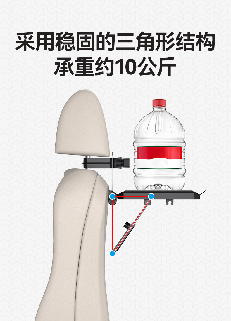 第三代车载小桌板车用办公桌汽车餐桌车用多用途电脑桌置物架详情9