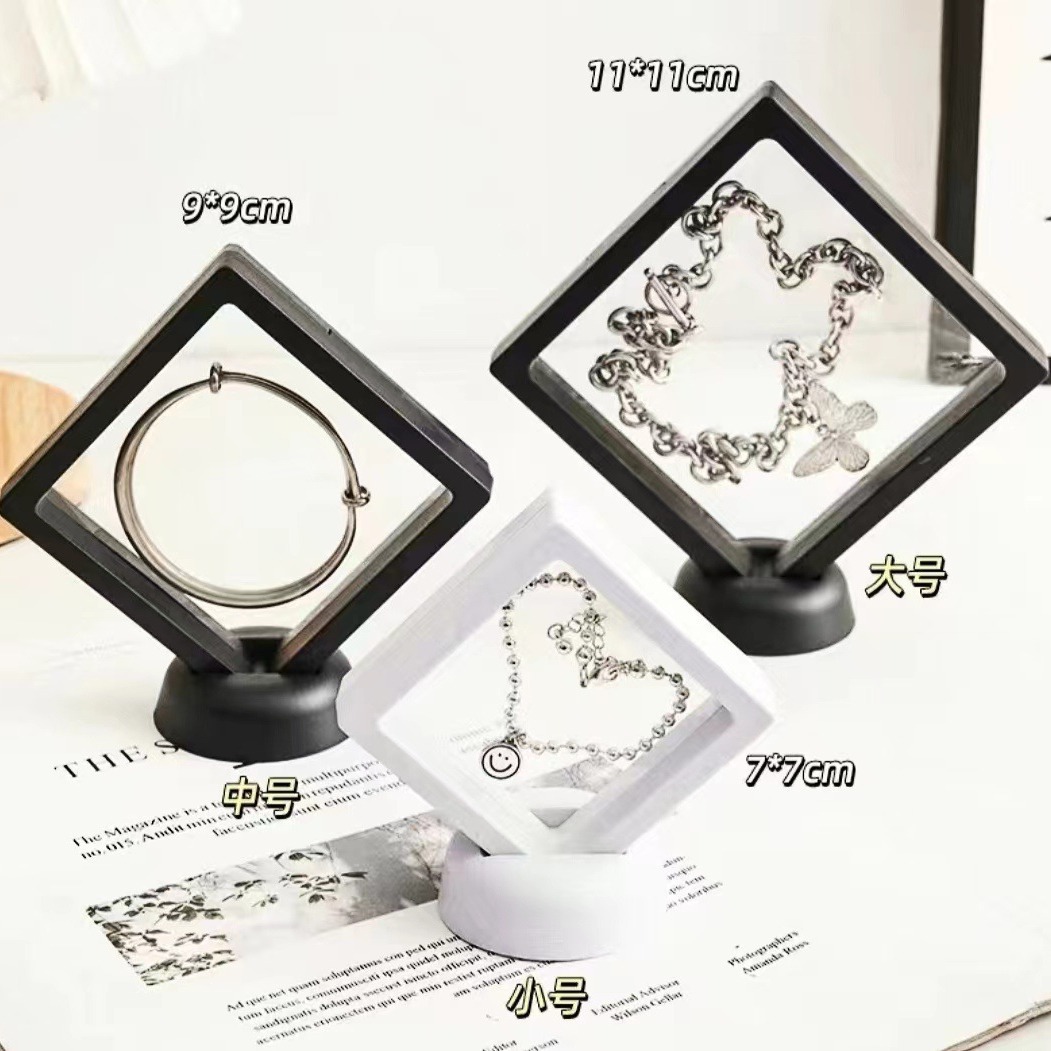 Joyero de lazo Caja de regalo de flor de rosa Bolsa de mano con certificado de tela plateada Collar Pulsera Anillo (sin disparo único)