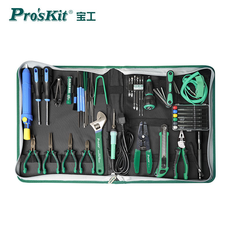 宝工PK-2002H电器维修工具组家用电子电工维修电烙铁美工刀套装