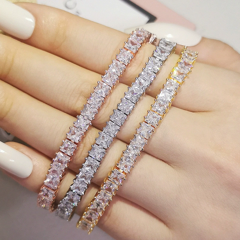 Классический квадратный модный браслет из натурального камня, AliExpress