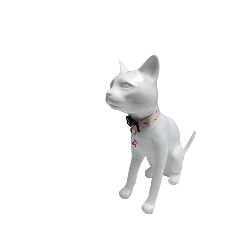 亚马逊猫咪项圈小猫小狗铃铛安全扣项圈防窒息印花项圈舒适可调节|undefined