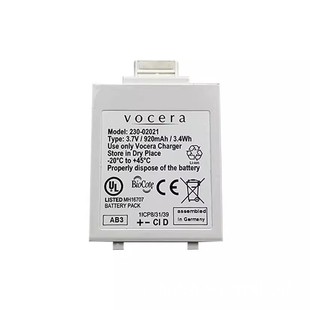 Original 230-02021 Vocera Medical Communication Equipment Battery 3.7V Li-Ion Battery