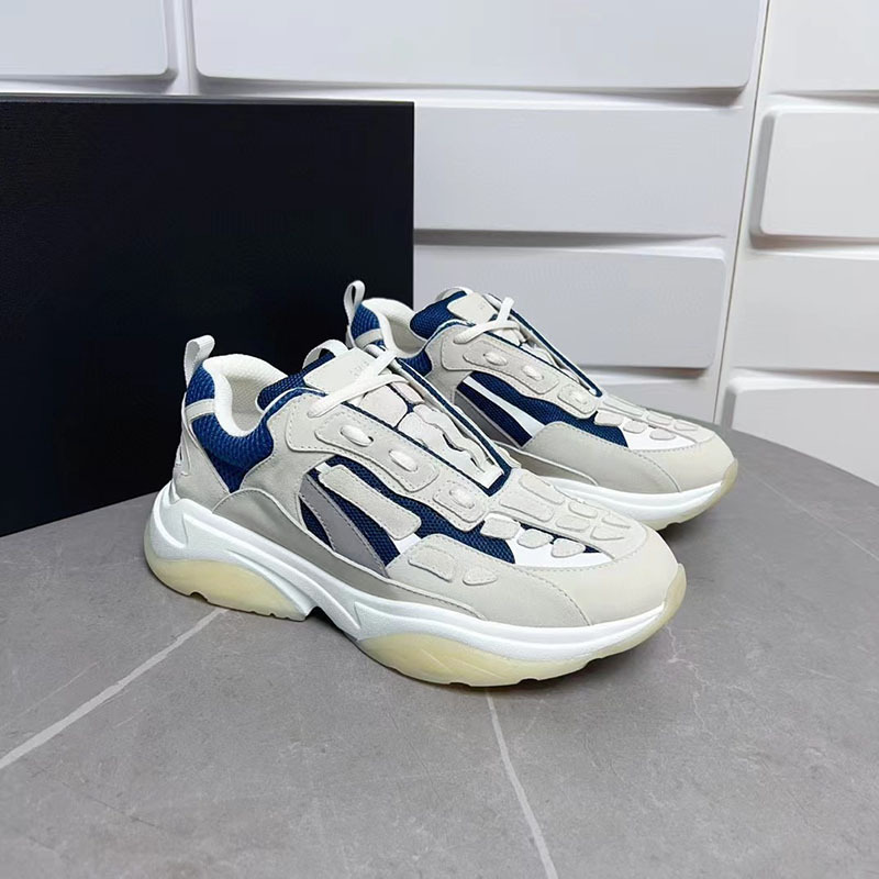 Comercio exterior estación europea marca de moda hueso malla transpirable costura cuero genuino zapatos del papá los hombres suela gruesa aumento zapatilla deporte