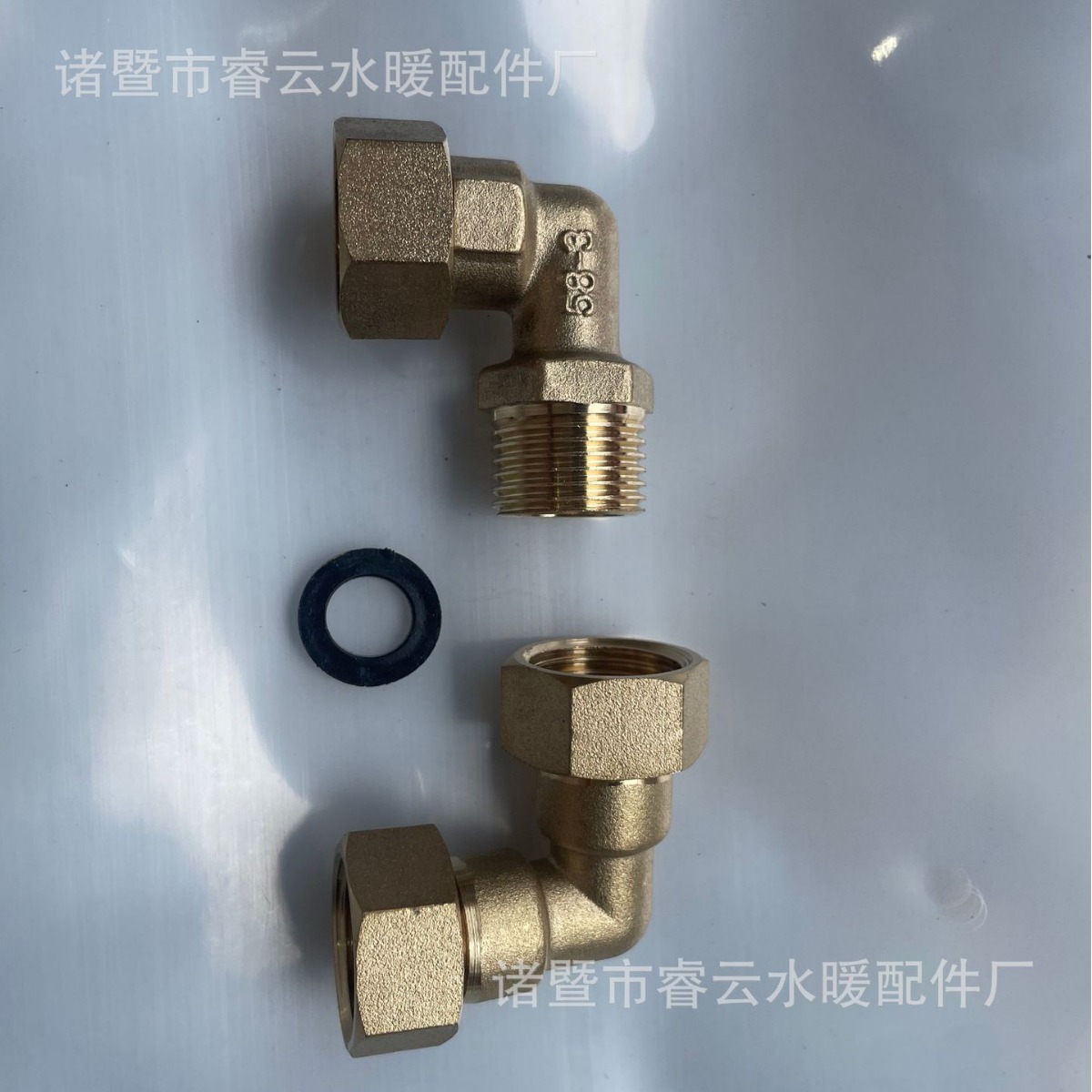 4分内外丝活接弯头 双内丝90度直角全铜弯头热水器铜内外 双内活