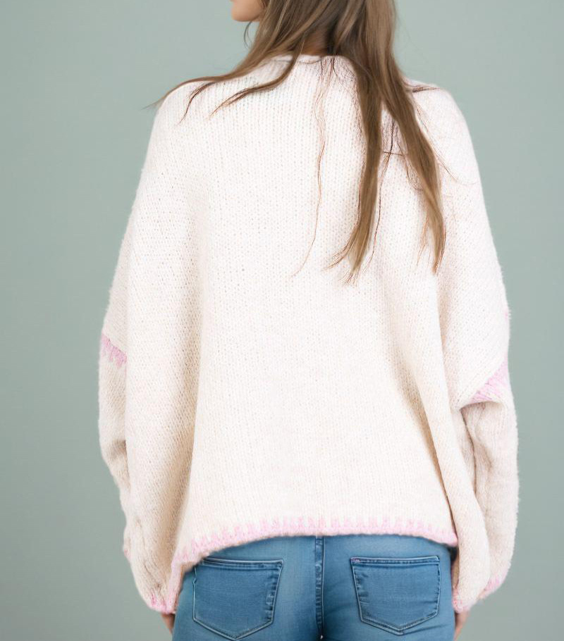 420g Weight Long Sleeve Sleeve Length Placket Placket Type Polyester Fabric Type Long Top Length Cardigan, Sweater Tops Type Daily Occasion Collarless Neckline Loose Fit Type Color Block Pattern Winter, Spring, Autumn Season Women's Gender Vacation Style Wholesale Women's Vacation Color Block Long Sleeve Sweaters & Cardigans 30