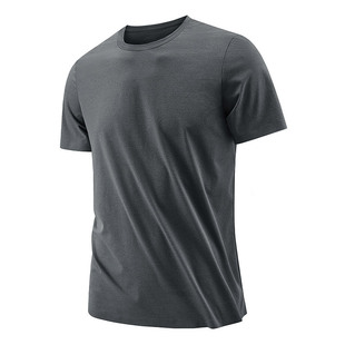 New Short-Sleeved T-Shirt Men's Summer Thin Running Sports Ice Silk Quick-Drying Half-Sleeved Men's Ice-Sense Top