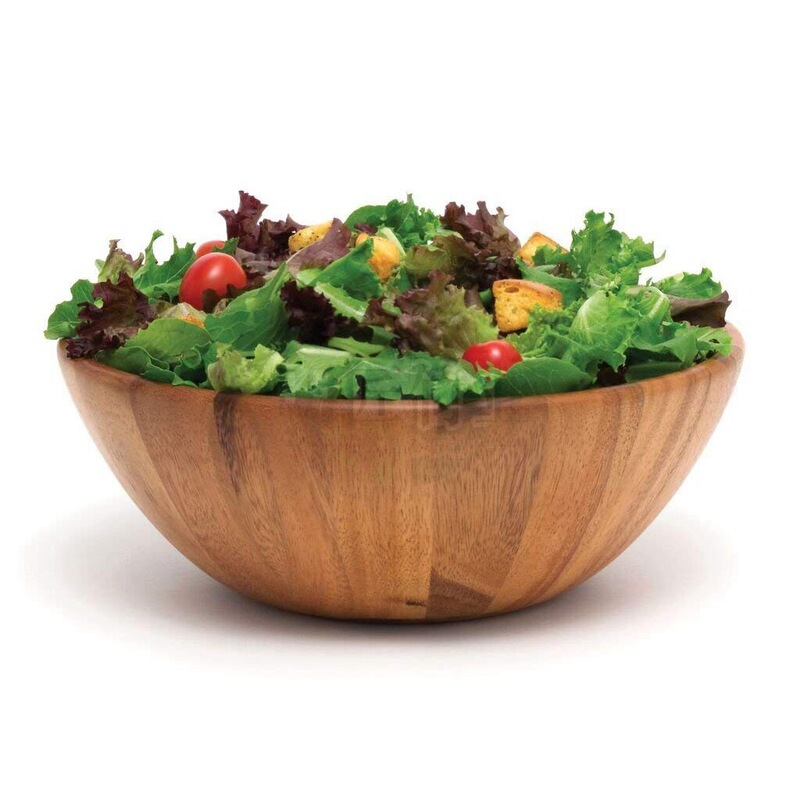 Casual Bamboo Salad Bowl Household Ecological Mask Bowl Round Bamboo Wooden Tableware Bamboo Bowl Foreign Trade Supply