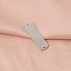 Stainless steel double hole long jewelry accessories pendant bracelet necklace perforated rectangular tag laser logo