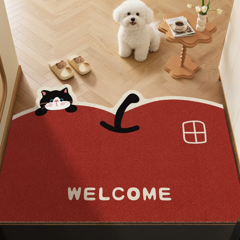 Cartoon-patterned loop-pile doormat for the entrance, large size, suitable for the front door or entryway, non-slip, dirt-resistant, and designed for home use to wipe off dirt from shoes Cartoon-patterned loop-pile doormat for the entrance, large size, suitable for the front door or entryway, non-slip, dirt-resistant, and designed for home use to wipe off dirt from shoes