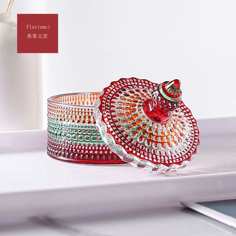 Tarro de Cristal para Dulces y Frutos Secos, Multicolor y Decorativo, para Hogar