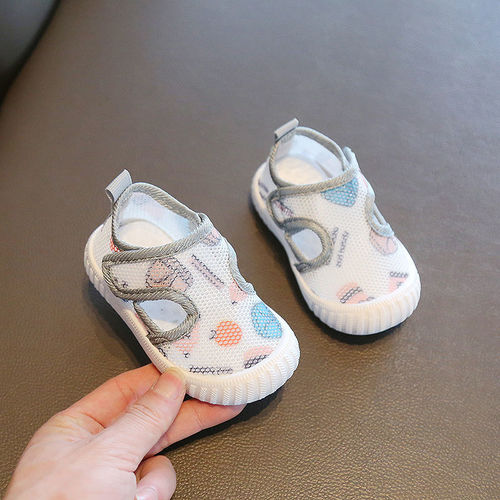 Summer 0-1-3 years old baby net shoes for boys and girls, soft bottom breathable walking shoes for toddlers, non-slip single shoes for babies, baby sandals