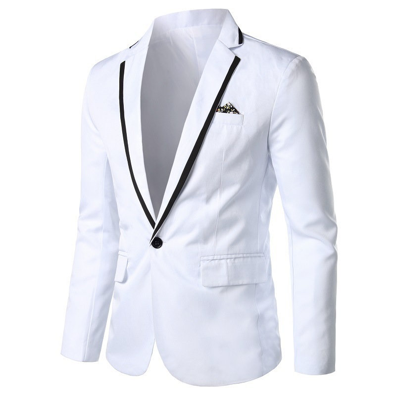 Cappotto da uomo con colletto ribaltabile, cappotto da abito casual alla moda_voghion.com