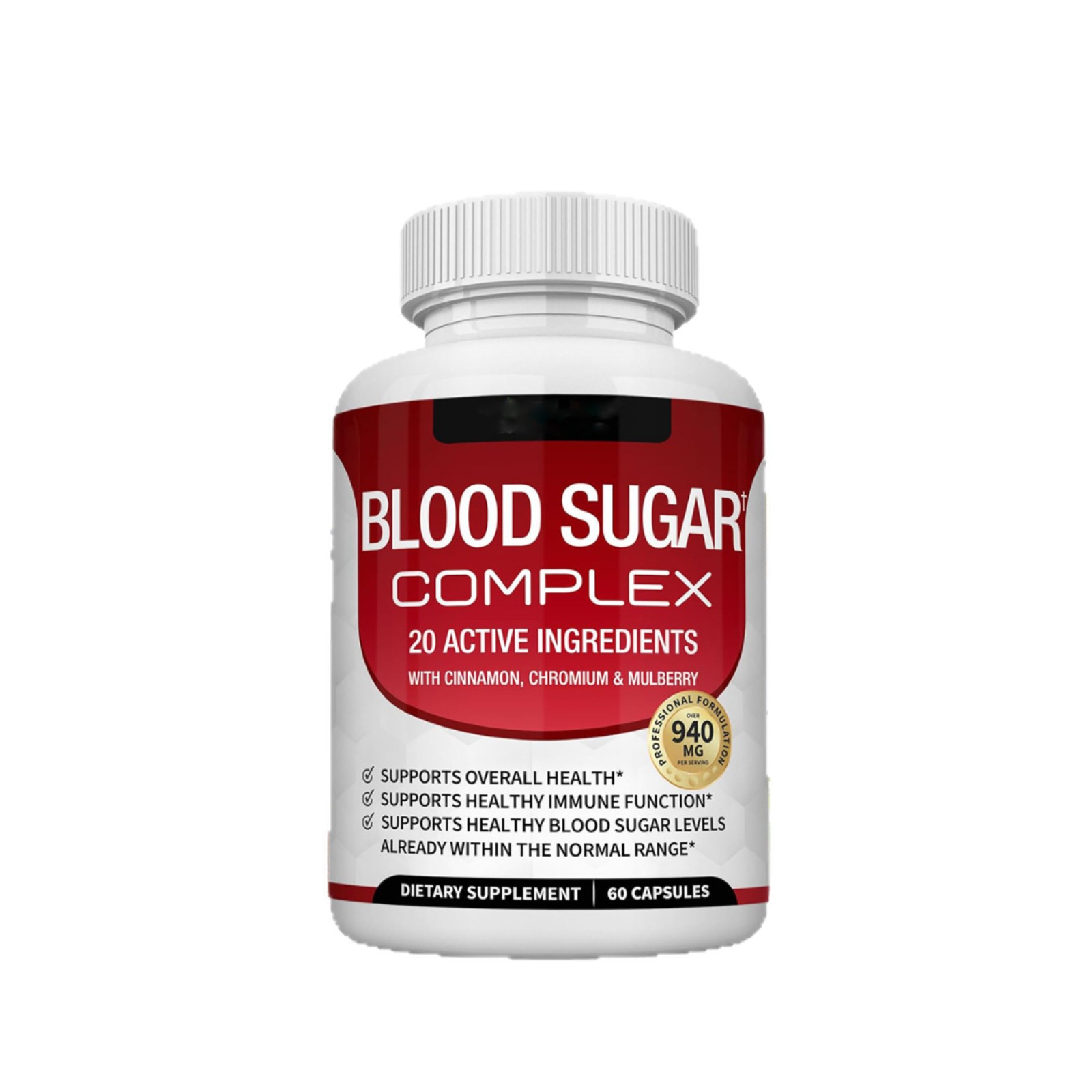 血糖复合胶囊60粒BLOOD SUGAR COMPLEX（白标）(红)