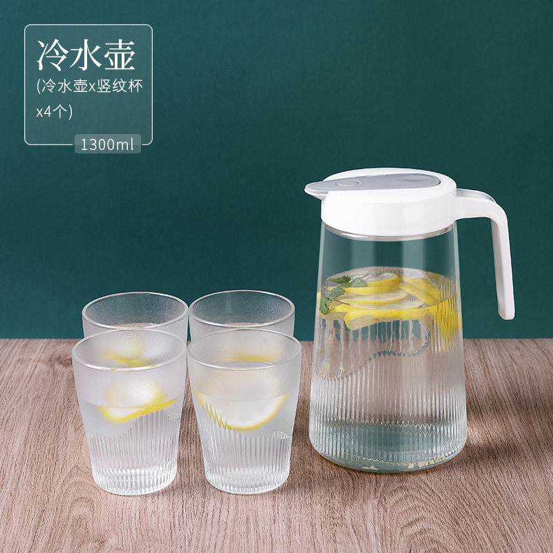 Gran capacidad ins hervidor de agua transparente engrosado hervidor de agua fría conjunto de hervidor de agua fría casero hervidor de jugo de vidrio