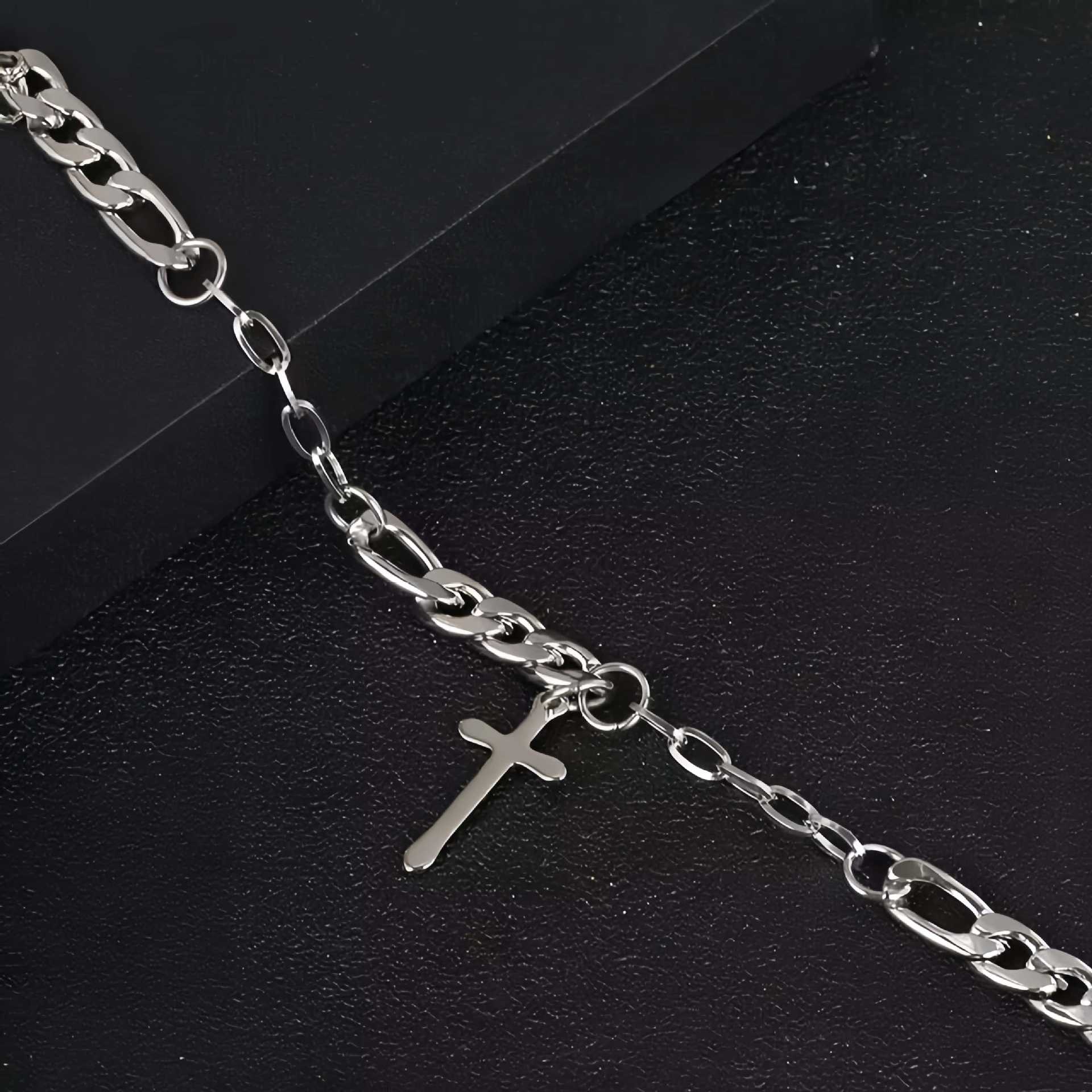 Męska bransoletka typu cuban link ze stali nierdzewnej_voghion.com