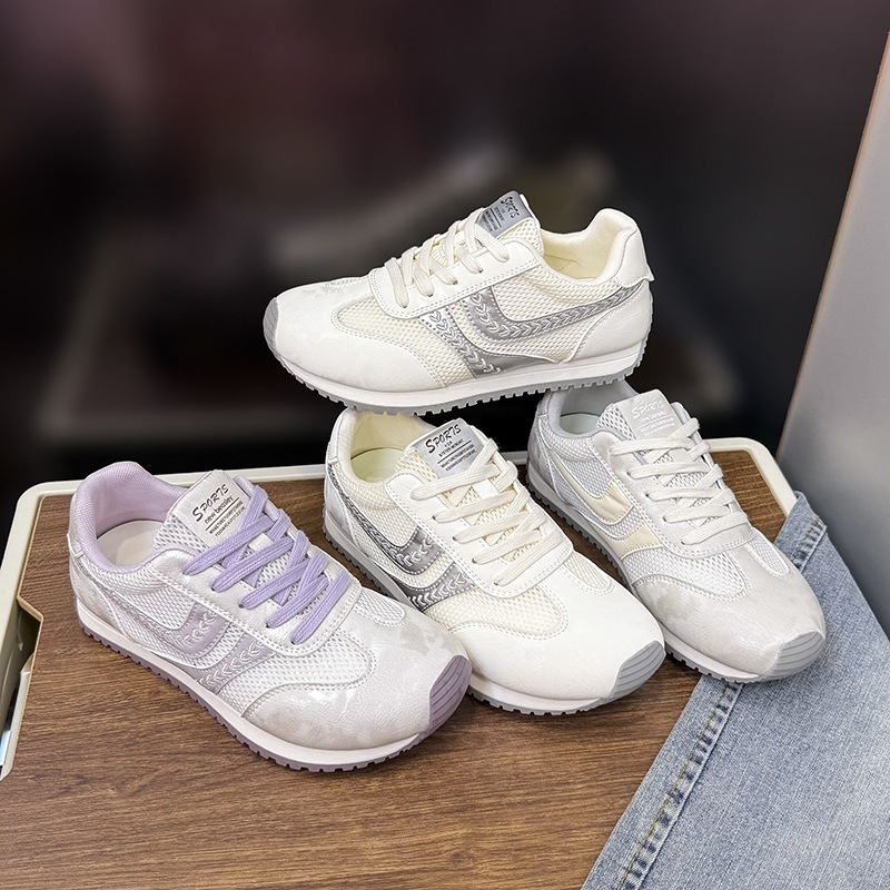 Zapatos de entrenamiento de alta calidad de malla transpirable de color de primavera y verano de 2026 nuevas zapatillas de deporte casuales de moda retro