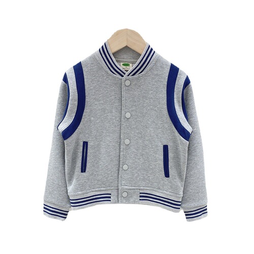 Boys Baseball Uniforms Spring and Autumn Jackets 2024 Spring Clothing Children's Stand Collar Jackets Medium and Big Children's Sports Tops Trendy