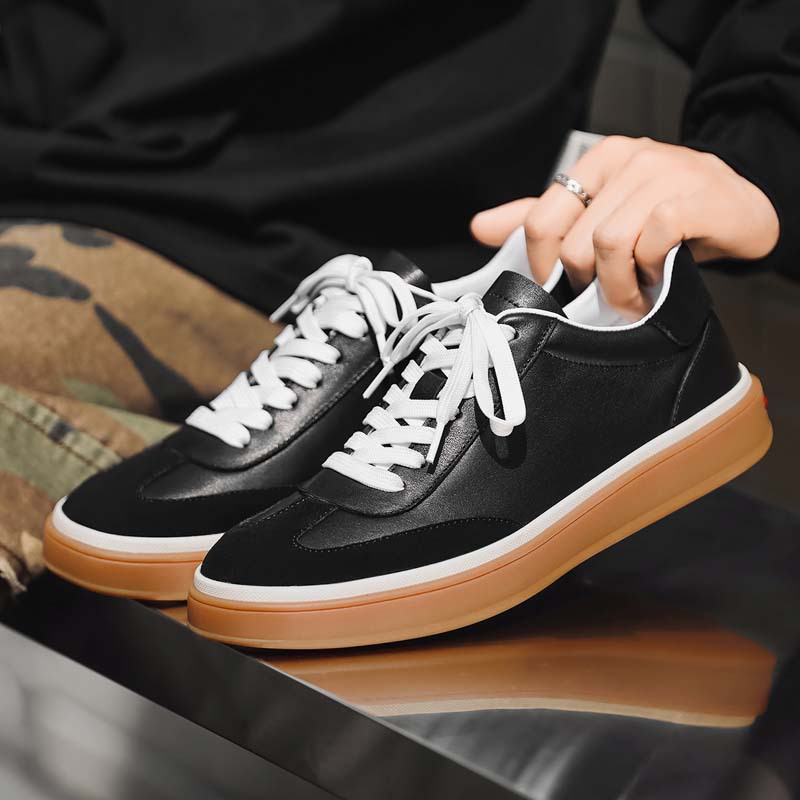 [Cuero de vaca de la cabeza] Nuevo comercio exterior transfronterizo spot de cuero de vaca transpirable zapatos deportivos casuales para hombres