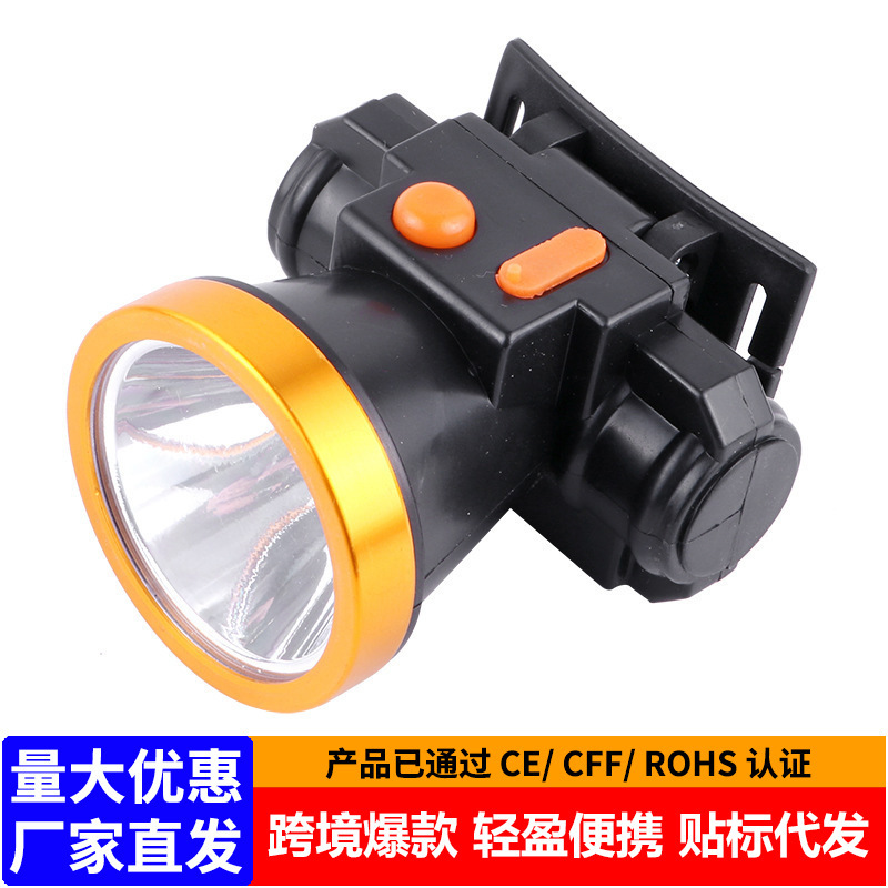 Led Headlamp, Outdoor Strong Light, Long-Lasting Lithium Battery, Outdoor Fishing Special Night Fishing Lamp, Head-Mounted Miner's Lamp, Flashlight