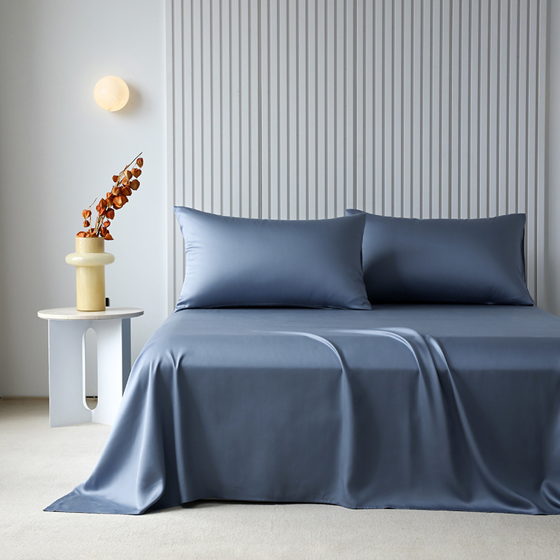 New Spring Summer Lyocell Fiber Four-Piece Set Series - Sheet, Single And Double Ice Silk Bed Sheet Items_voghion.com
