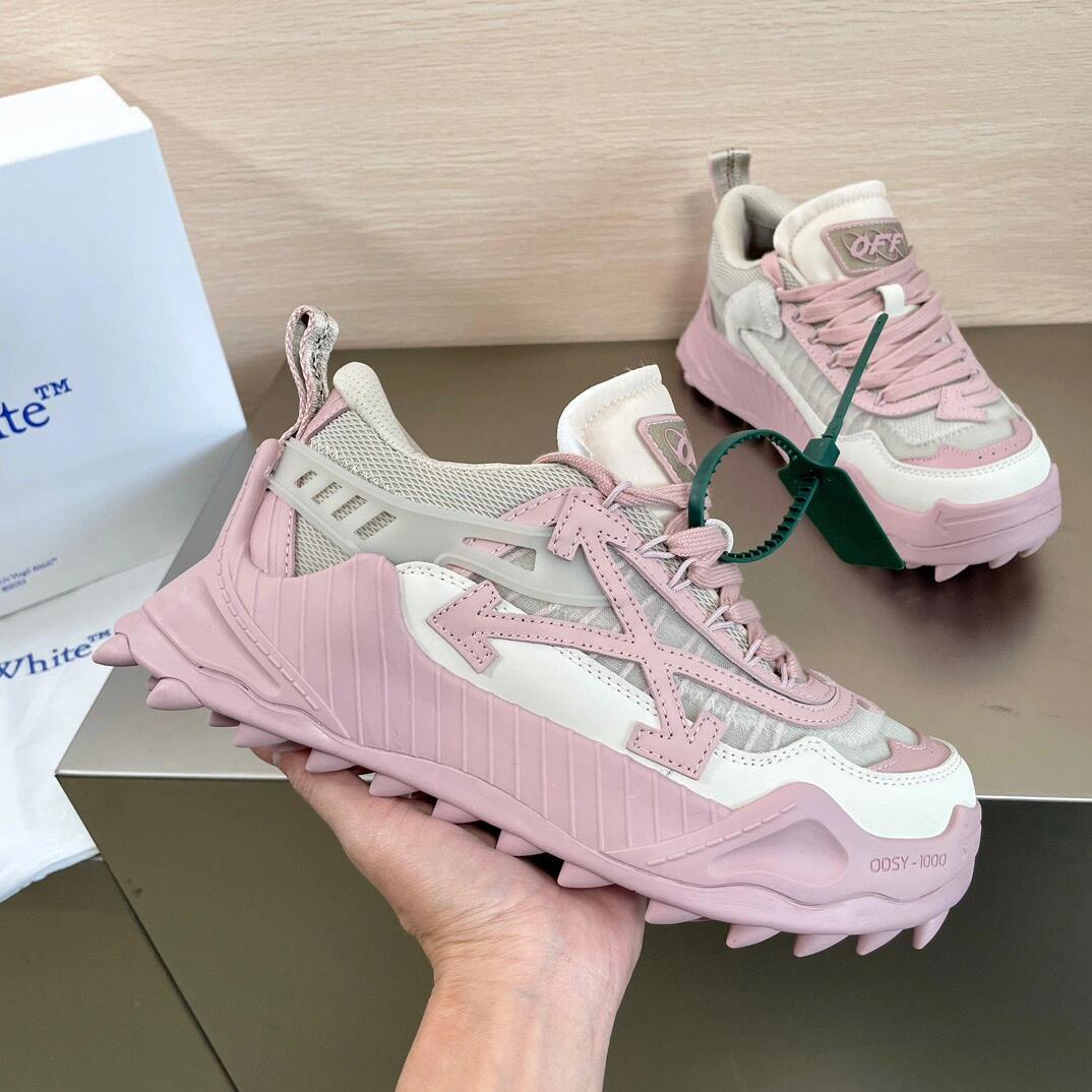 Putian Cross-Border Off-White Dad Shoes Ow Thick-Soled Height-Increasing Couple's Retro Casual Hiking Running Sneakers