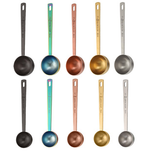 Source manufacturers 304 stainless steel household milk powder spoon measuring spoon spot kitchen roasted coffee bean spoon measuring spoon