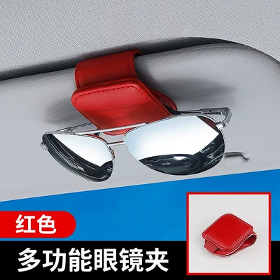Storage Bag Card Id – Car Glasses Clip/Bill Clip - red