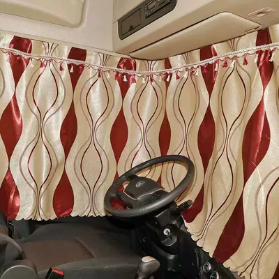 Curtains for J6, Pj6, Lh6, Car curtains - burgundy-water-ripple-with-fringe-whole-car-curtains-three-large-pieces