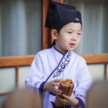 儒巾风帽帽子男童古帽儿童古装汉服成人礼秀才国学帽古代书生书童