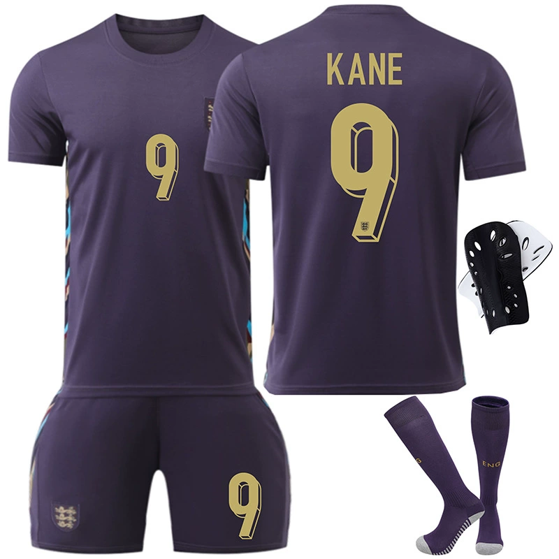 Футболка сборной Англии по футболу на Кубок Европы 2024 года № 9 Kane 10 Bellingham 7 Foden, детский футбольный комплект