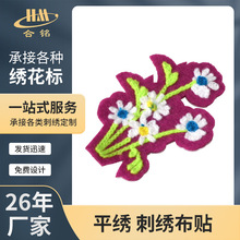 精密平绣工艺电脑绣花徽卡通章立体刺绣布贴服装配饰绣花徽章布贴