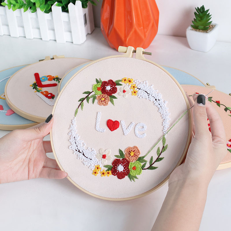 Día de San Valentín nuevo bordado DIY paquete de material hecho a mano Amor Rosa original transfronteriza Inglés