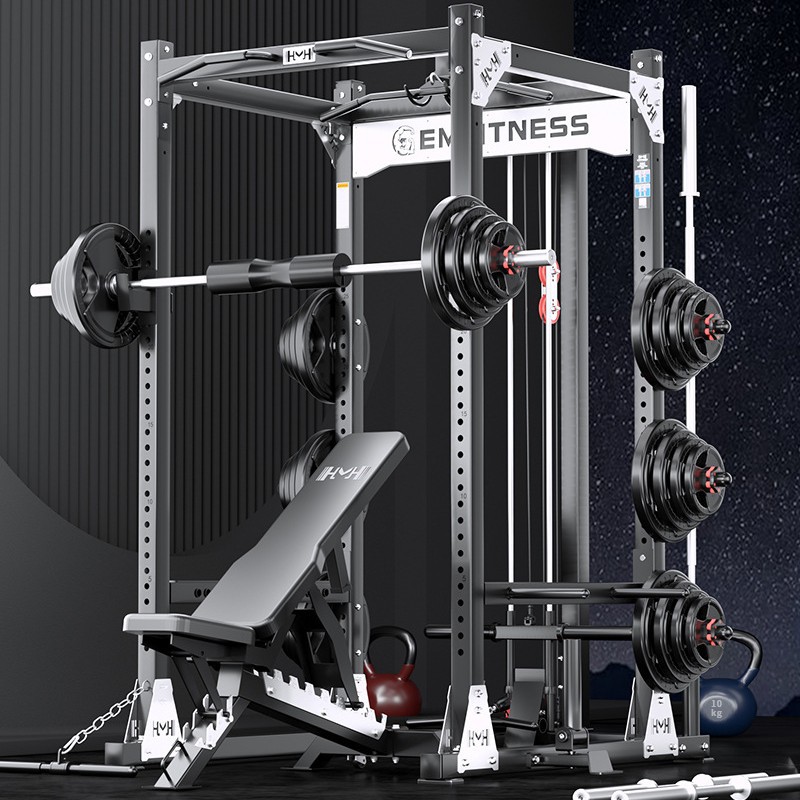 Squat frame tipo pórtico multifuncional casero de empuje horizontal libre equipo de entrenamiento integral de acondicionamiento físico comercial profesional