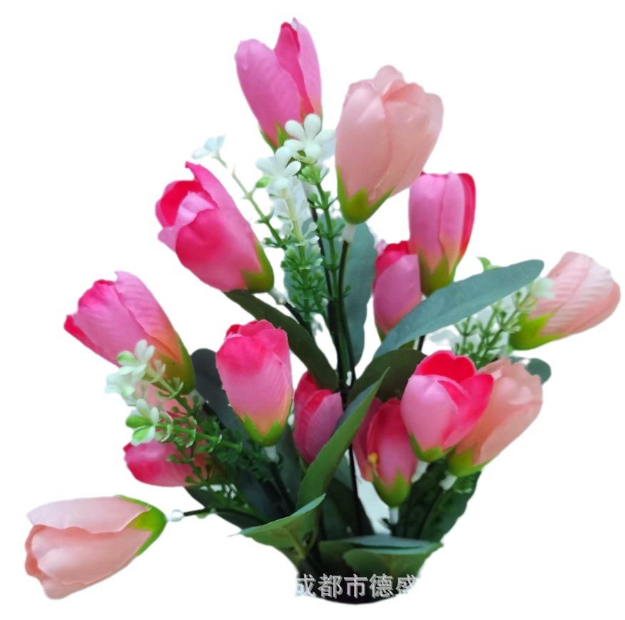 Chengdu Desheng fábrica al por mayor de múltiples cabezas Magnolia flor artificial hogar sala de estar decoración de la boda decoración suave arreglo floral de flores