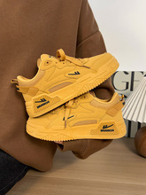 回力小麦色鞋子男新款复古板鞋秋季潮鞋百搭高级感情侣厚底休闲鞋