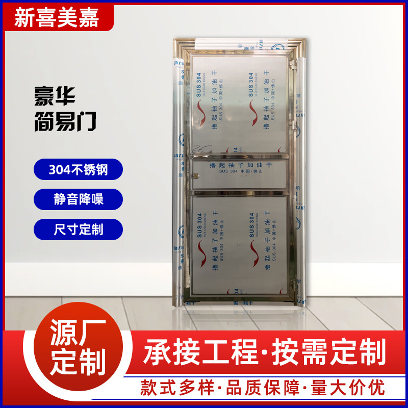 Kindergarten Luxury Simple Door Hospital Multi-Square Tube Simple Dormitory Door Simple 304 Stainless Steel Anti-Theft Door Wholesale